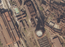 Aerial photography: Metallurgical plant (Zaporizhia Oblast)