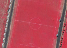 Аерофотозйомка: Спортивне поле - кольоровий інфрачервоний знімок 