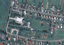 Аэрофотосъемка: Населенный пункт и церковь - цветной снимок (RGB)